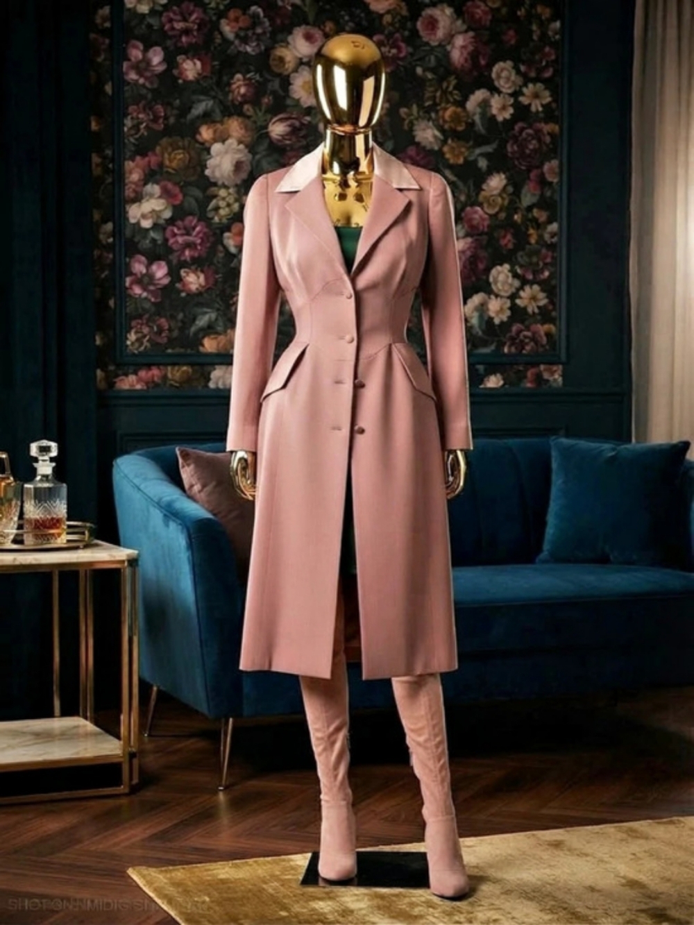 Vintage Blush Pink Trench Coat 🩷